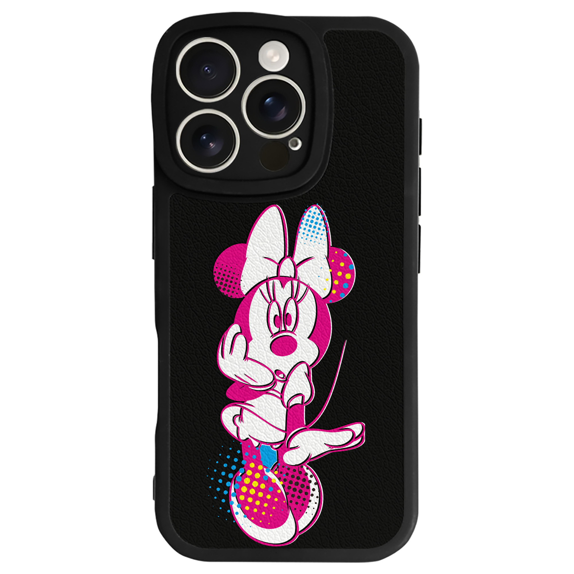 （画像用） ミッキーマウス Mickey Mouse 【iPhone 16シリーズ対応】シリコンスマホケース（レザー調） 材質：シリコン